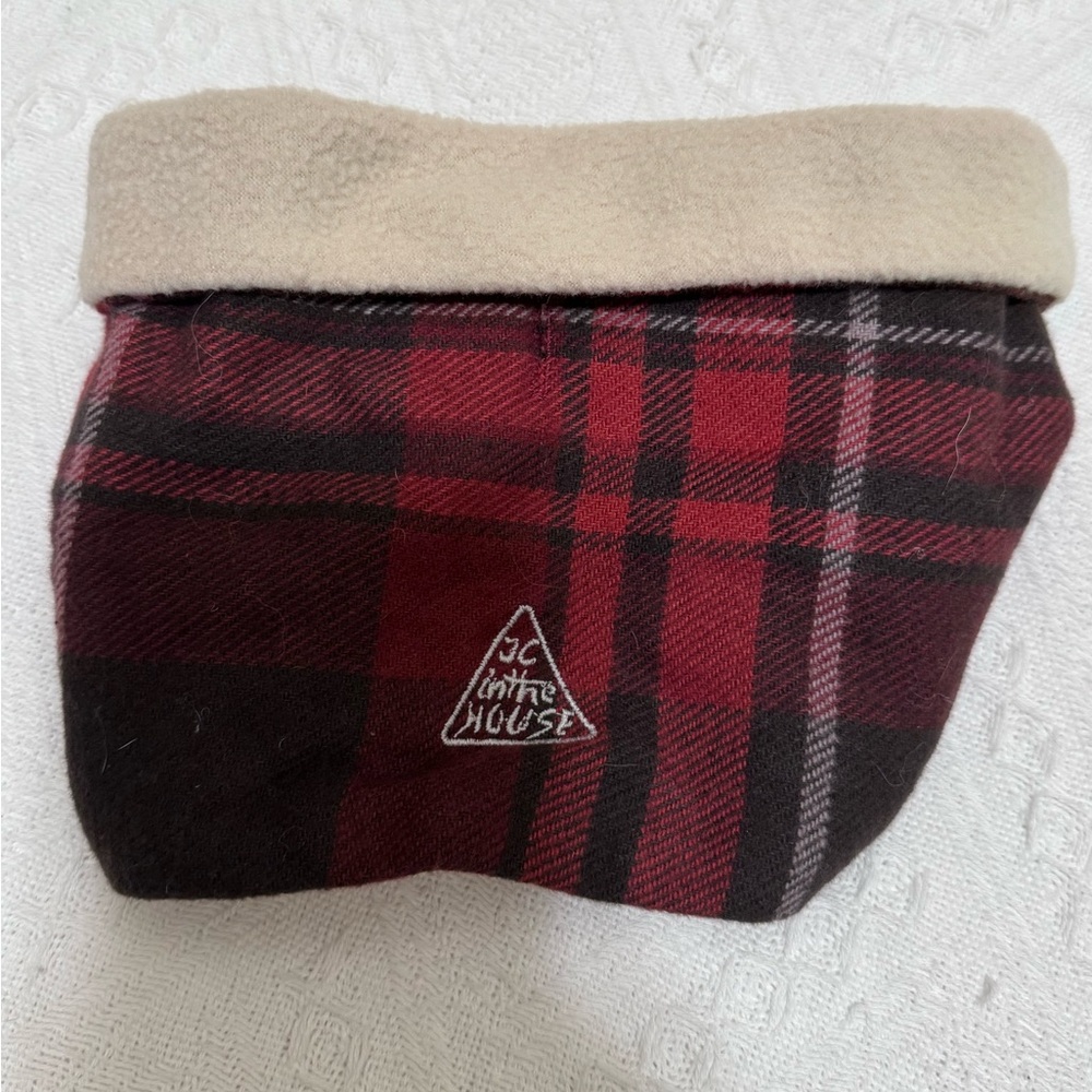 Plaid Fleece Bandana for dog cat